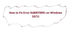 How to Fix Error 0x80070091 on Windows 10/11 – TechResider Submit AI Tool