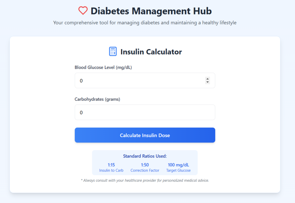 Insulin Calculator