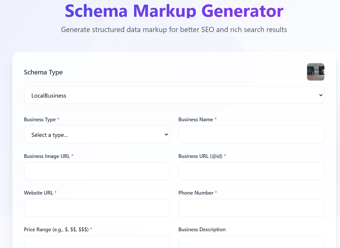 Schema Markup Generator