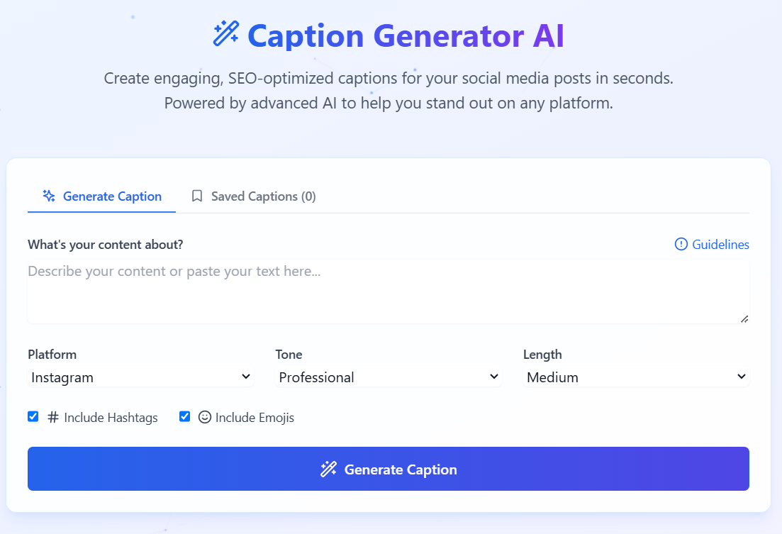 Caption Generator AI