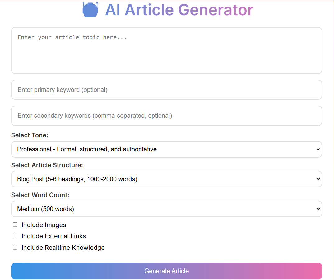 AI Article Generator