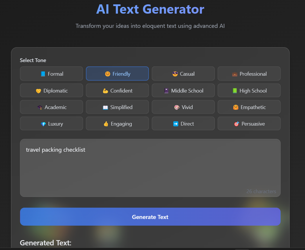 AI Text Generator