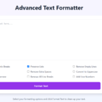 Advanced Text Formatter