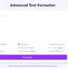 Advanced Text Formatter