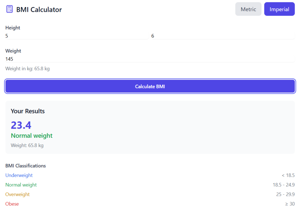 BMI Calculator 