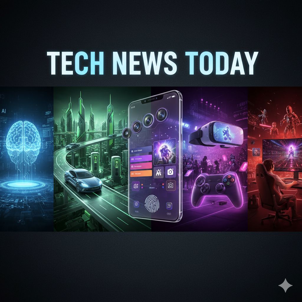 Tech news Today about y (AI,ML, AR.VR, EVs, smartphones, gaming