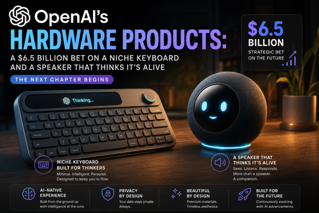 OpenAI’s Hardware Products: A $6.5 Billion Bet on a Niche Keyboard and a Speaker That Thinks It’s Alive