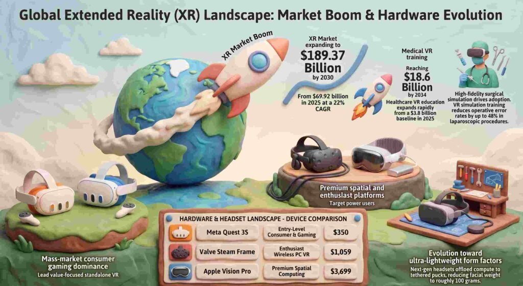 6 Mind-Bending Realities of the Spatial Computing Landscape in 2026 5 Global Extended Reality Market Overview